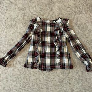 Sanctuary Plaid Ruffle Top